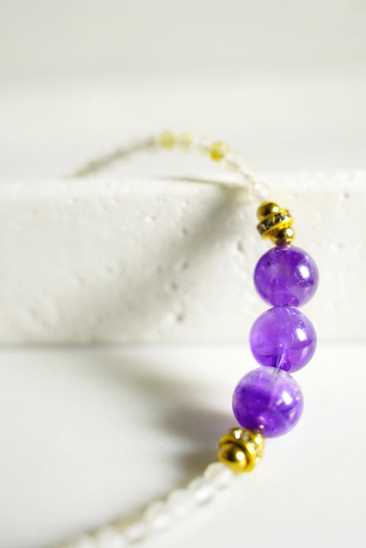 February (Amethyst) Birthstone Bracelet