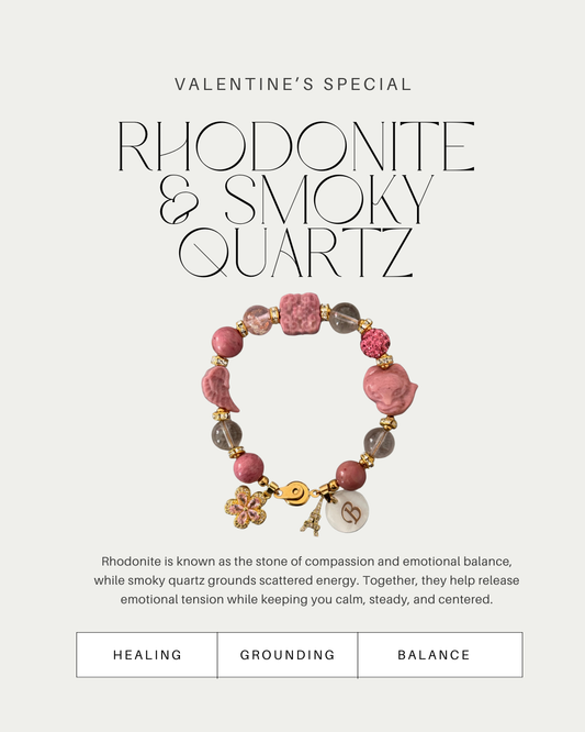 Valentine's Special: Rhodonite & Smoky Quartz