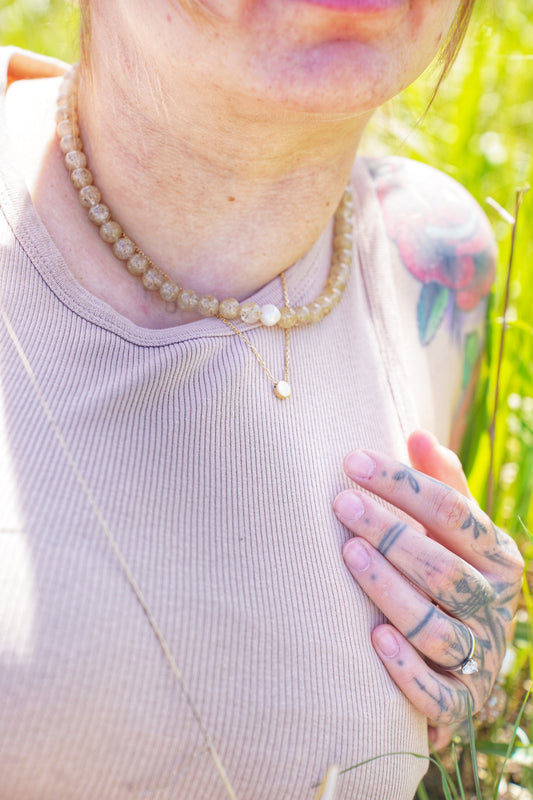 Sand Kissed Quartz Necklace
