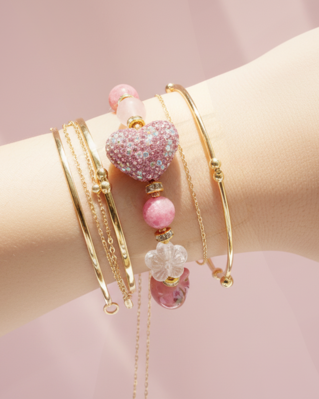 Sakura Aura Charm Gemstone Bracelet