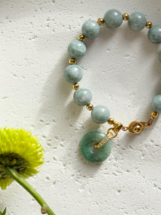 Burmese Jade Donut Bracelet