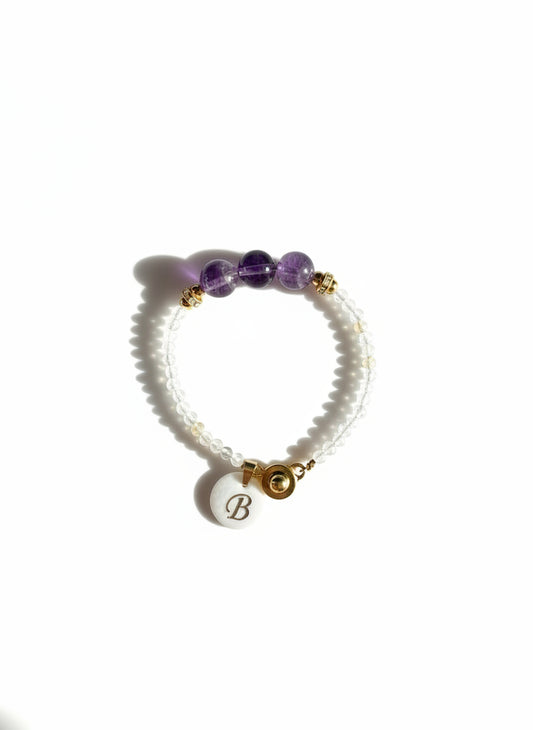 February (Amethyst) Birthstone Bracelet