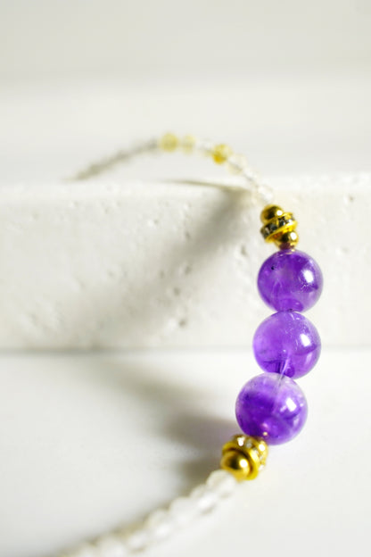 February (Amethyst) Birthstone Bracelet