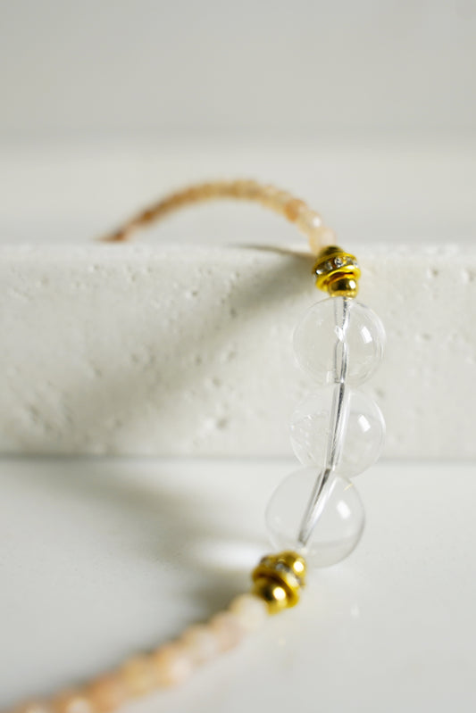 April (Clear Quartz) Birthstone Bracelet