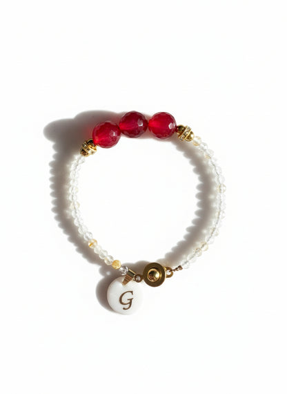 July (Ruby) Birthstone Bracelet