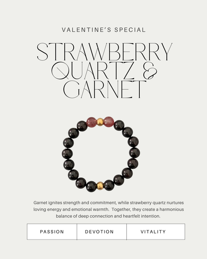 Valentine's Special: Strawberry Quartz & Garnet