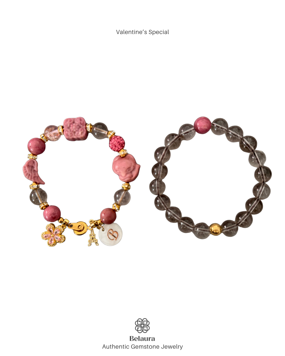 Valentine's Special: Rhodonite & Smoky Quartz