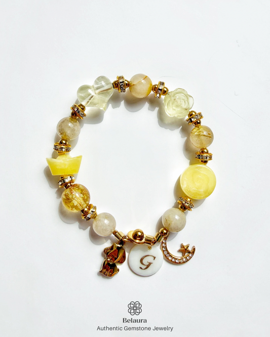 Auralia Fortuna Charm Gemstone Bracelet