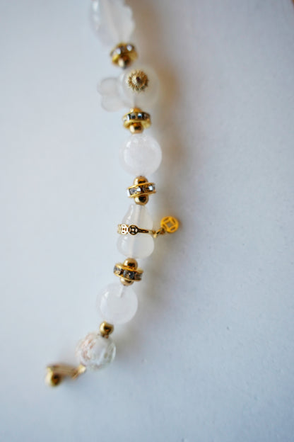 2026 Color of the Year: Cloud Dancer Charm Gemstone Bracelet