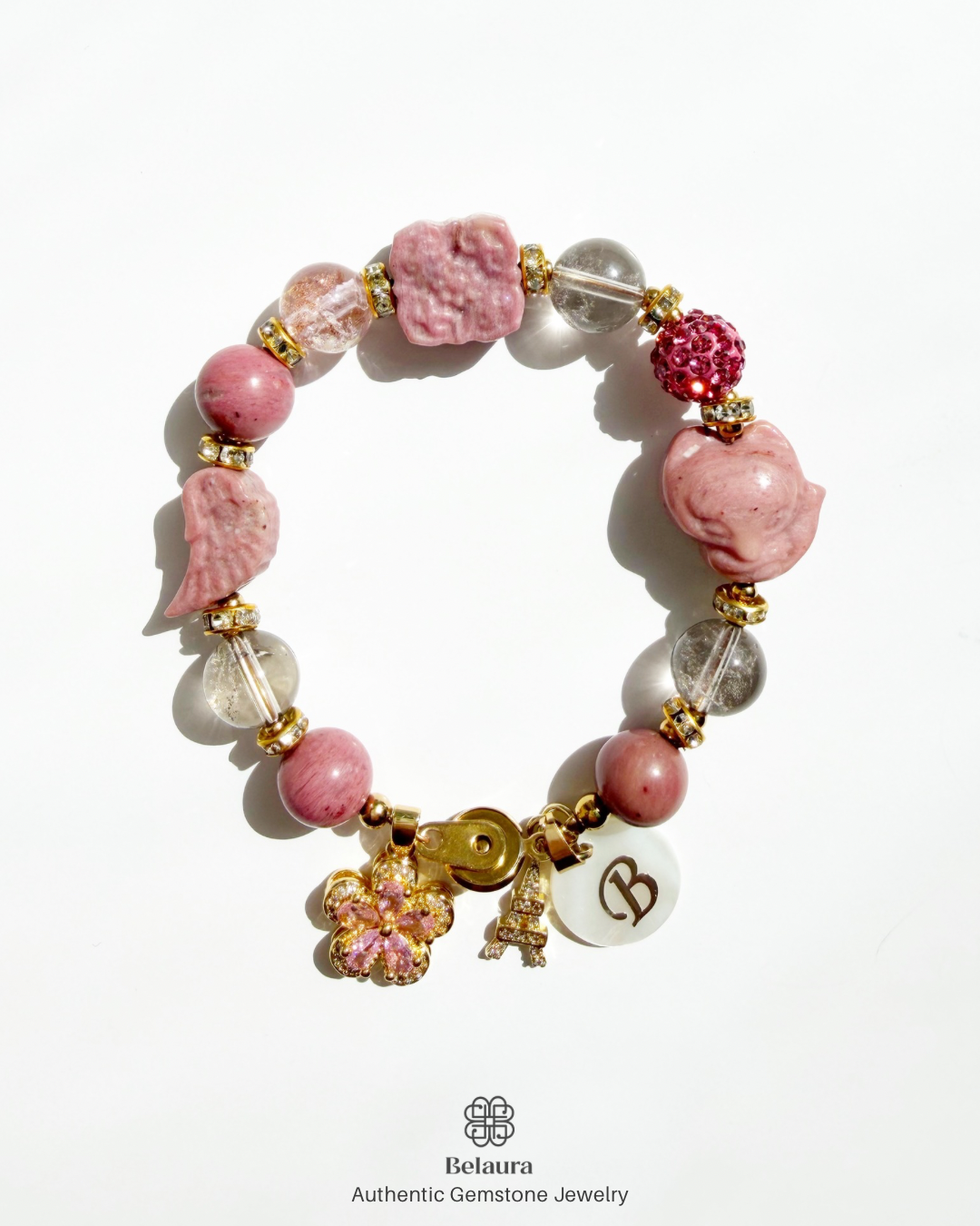Rouge Sakura Éternelle Charm Gemstone Bracelet