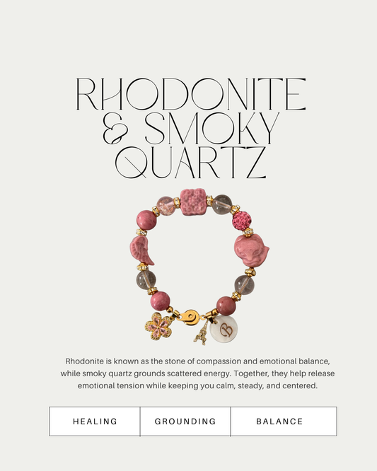 Rouge Sakura Éternelle Charm Gemstone Bracelet