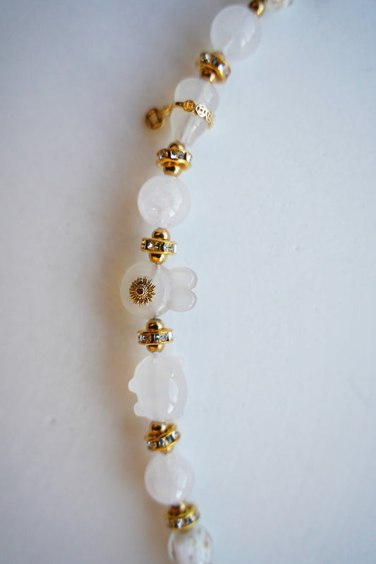 2026 Color of the Year: Cloud Dancer Charm Gemstone Bracelet