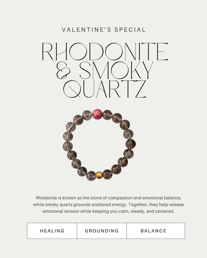 Valentine's Special: Rhodonite & Smoky Quartz