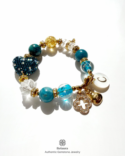 2026 Color of the Year: Transformative Teal Charm Gemstone Bracelet
