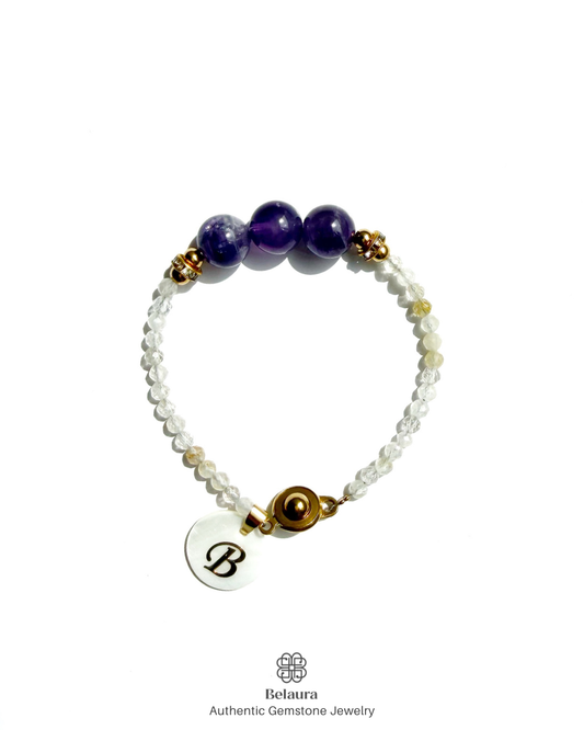 February (Amethyst) Birthstone Bracelet