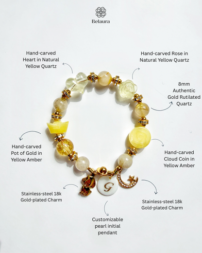Auralia Fortuna Charm Gemstone Bracelet