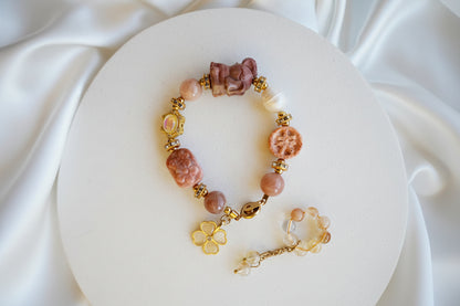 Fortuna Bloom Charm Gemstone Bracelet
