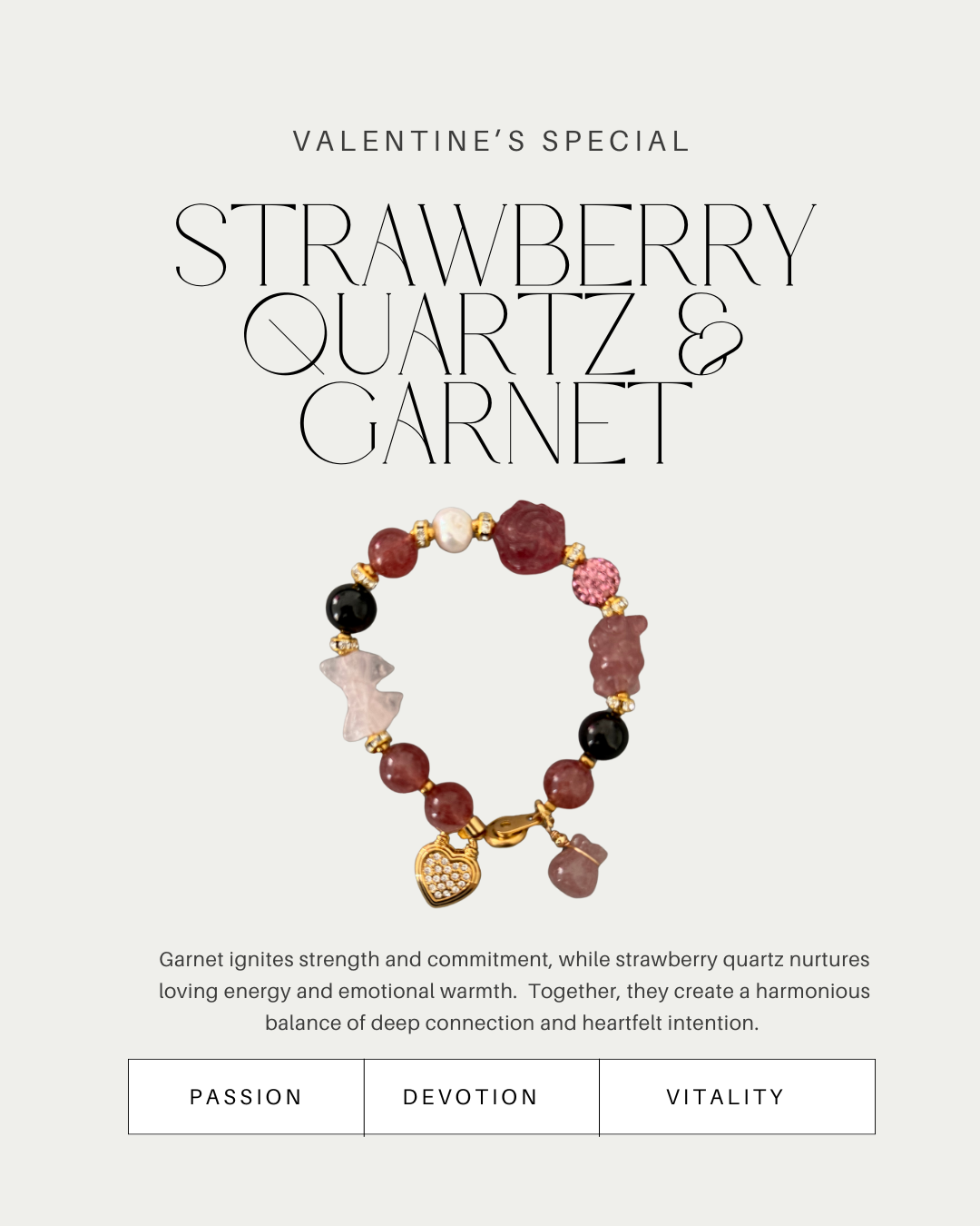 Valentine's Special: Strawberry Quartz & Garnet