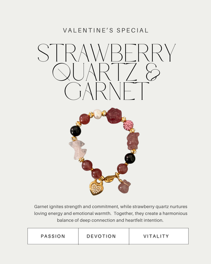 Valentine's Special: Strawberry Quartz & Garnet