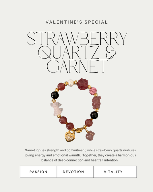 Valentine's Special: Strawberry Quartz & Garnet