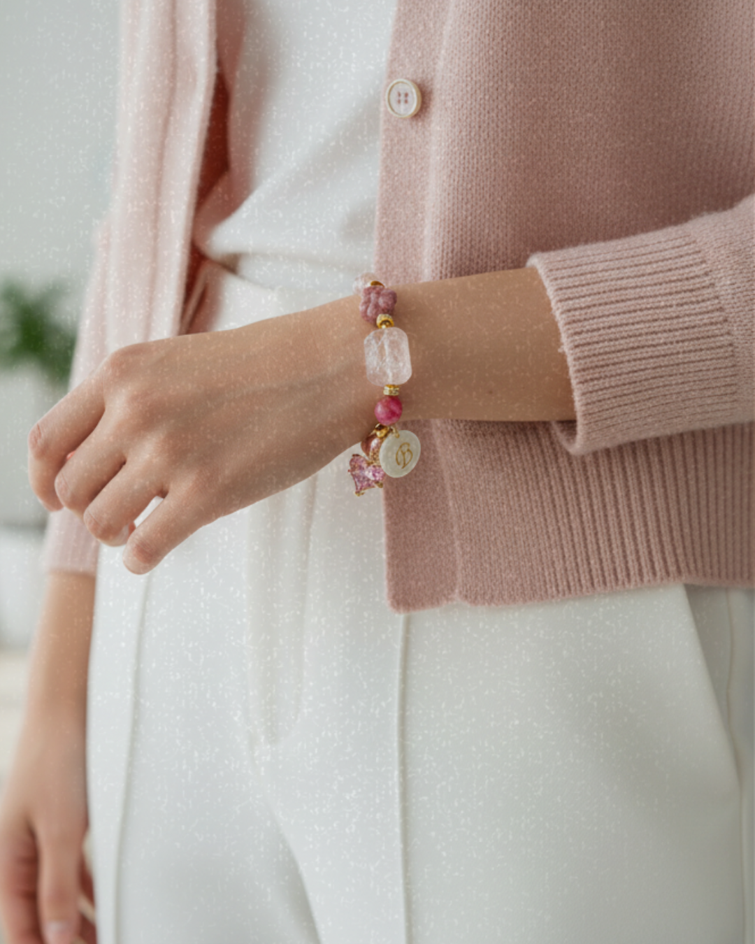 Sakura Love Charm Gemstone Bracelet