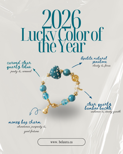 2026 Color of the Year: Transformative Teal Charm Gemstone Bracelet