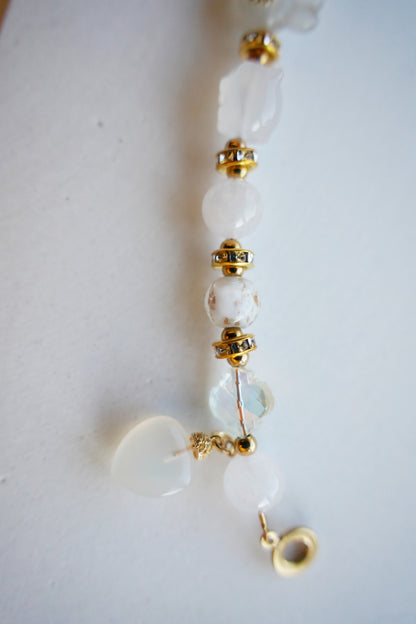 2026 Color of the Year: Cloud Dancer Charm Gemstone Bracelet