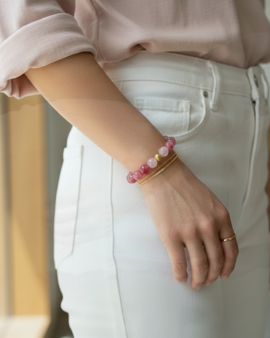 Sakura in Full Bloom Gemstone Bracelet