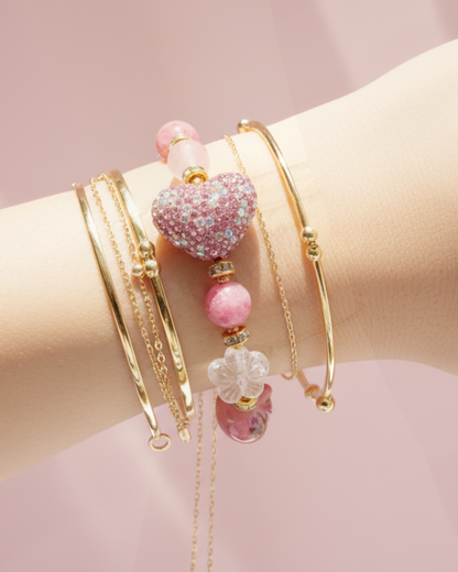 Sakura Aura Charm Gemstone Bracelet
