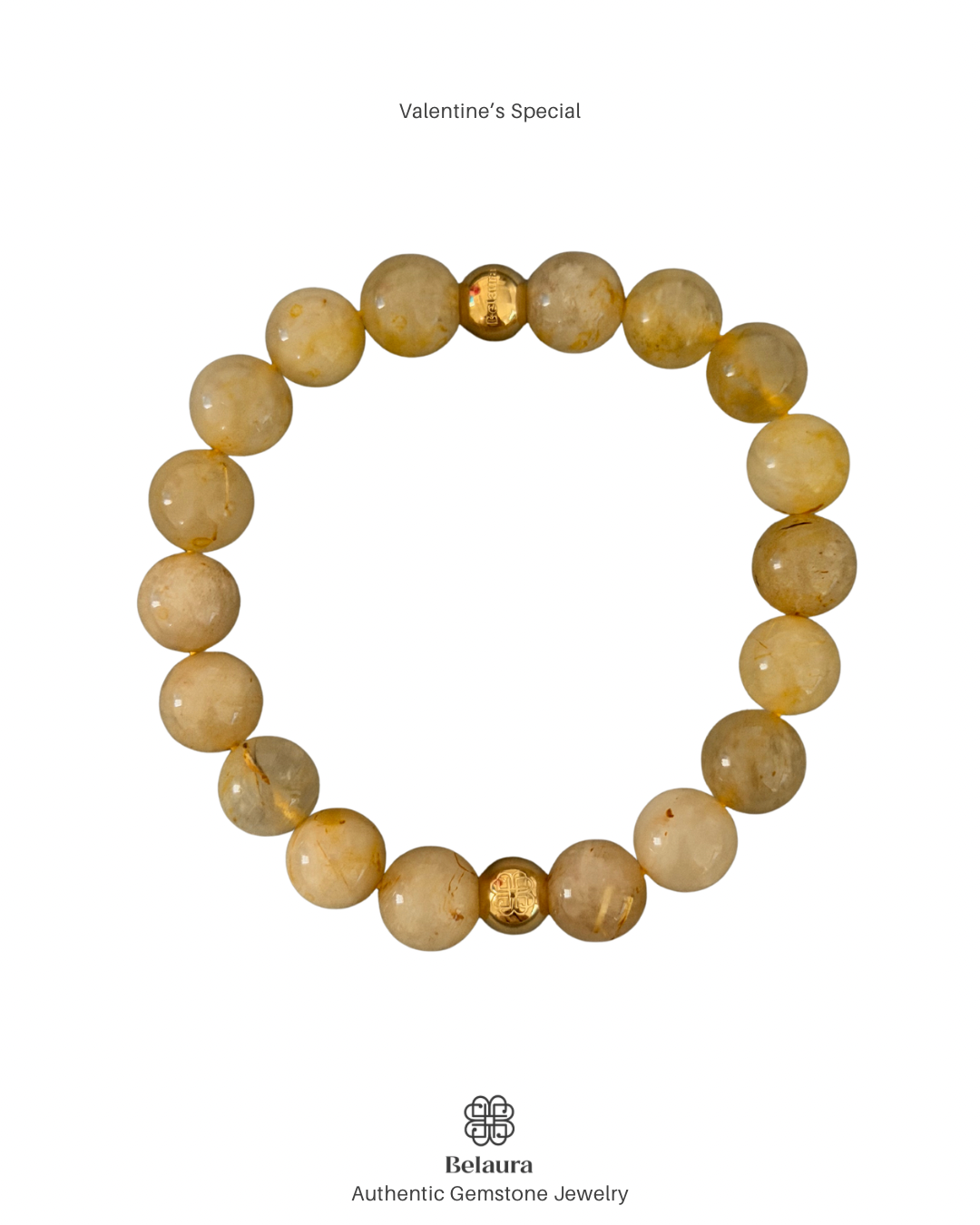 Valentine’s Special: Gold Rutilated Quartz & Yellow Amber