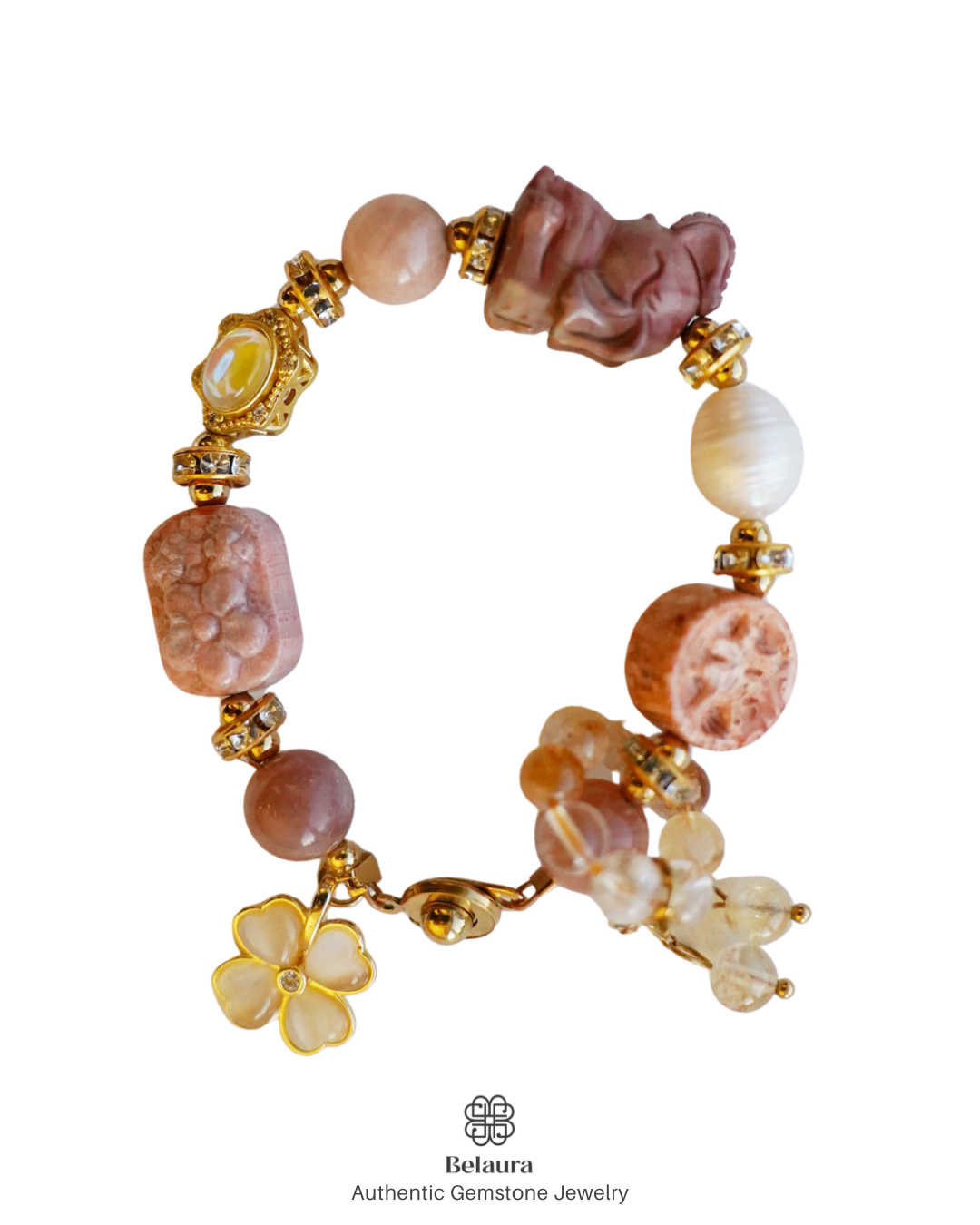Fortuna Bloom Charm Gemstone Bracelet