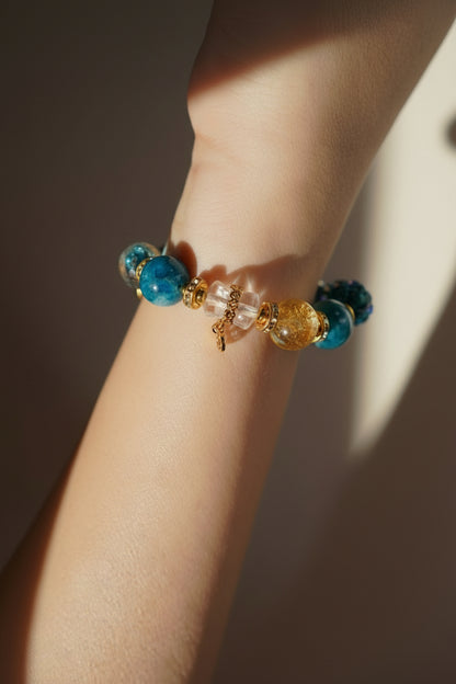 2026 Color of the Year: Transformative Teal Charm Gemstone Bracelet