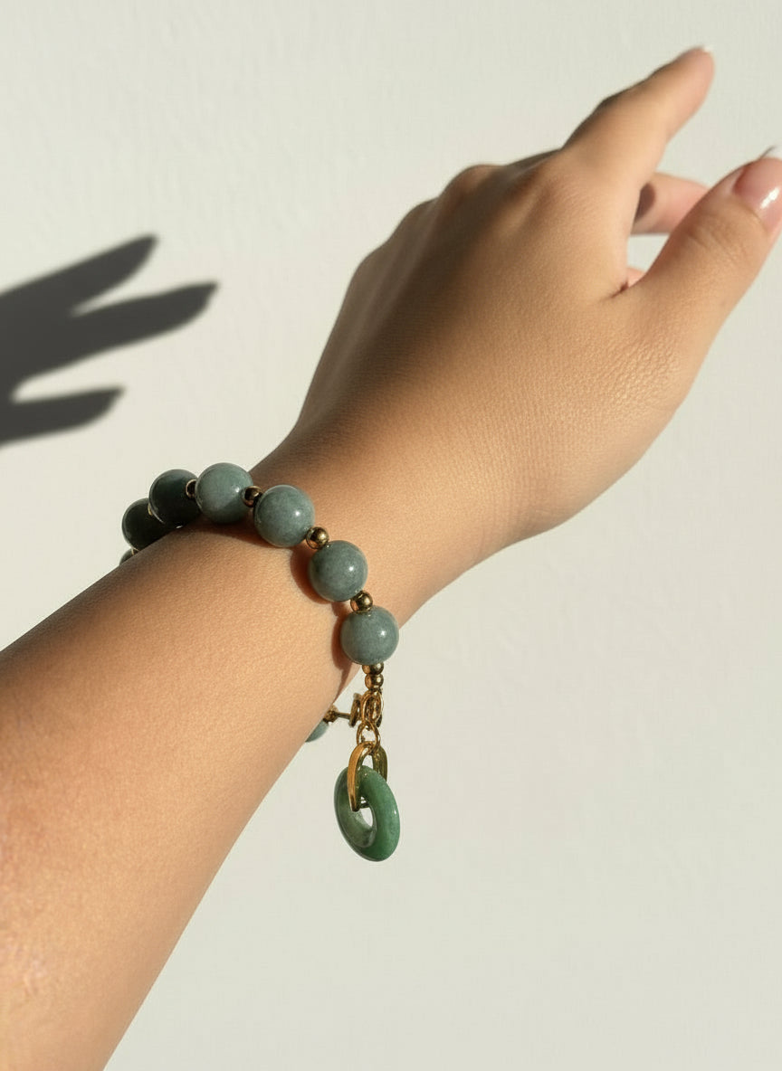 Burmese Jade Donut Bracelet