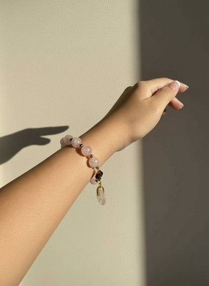 Pink Quartz Donut Bracelet