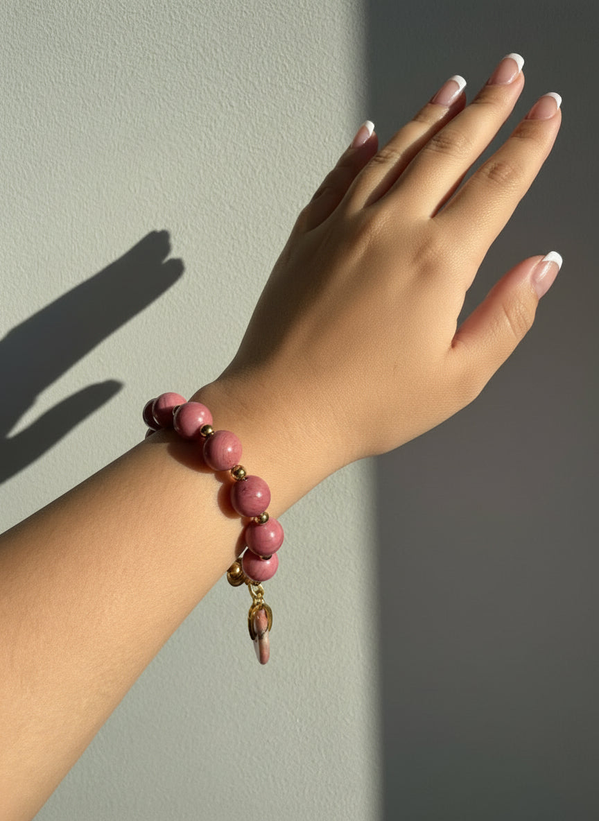 Rhodonite Donut Bracelet