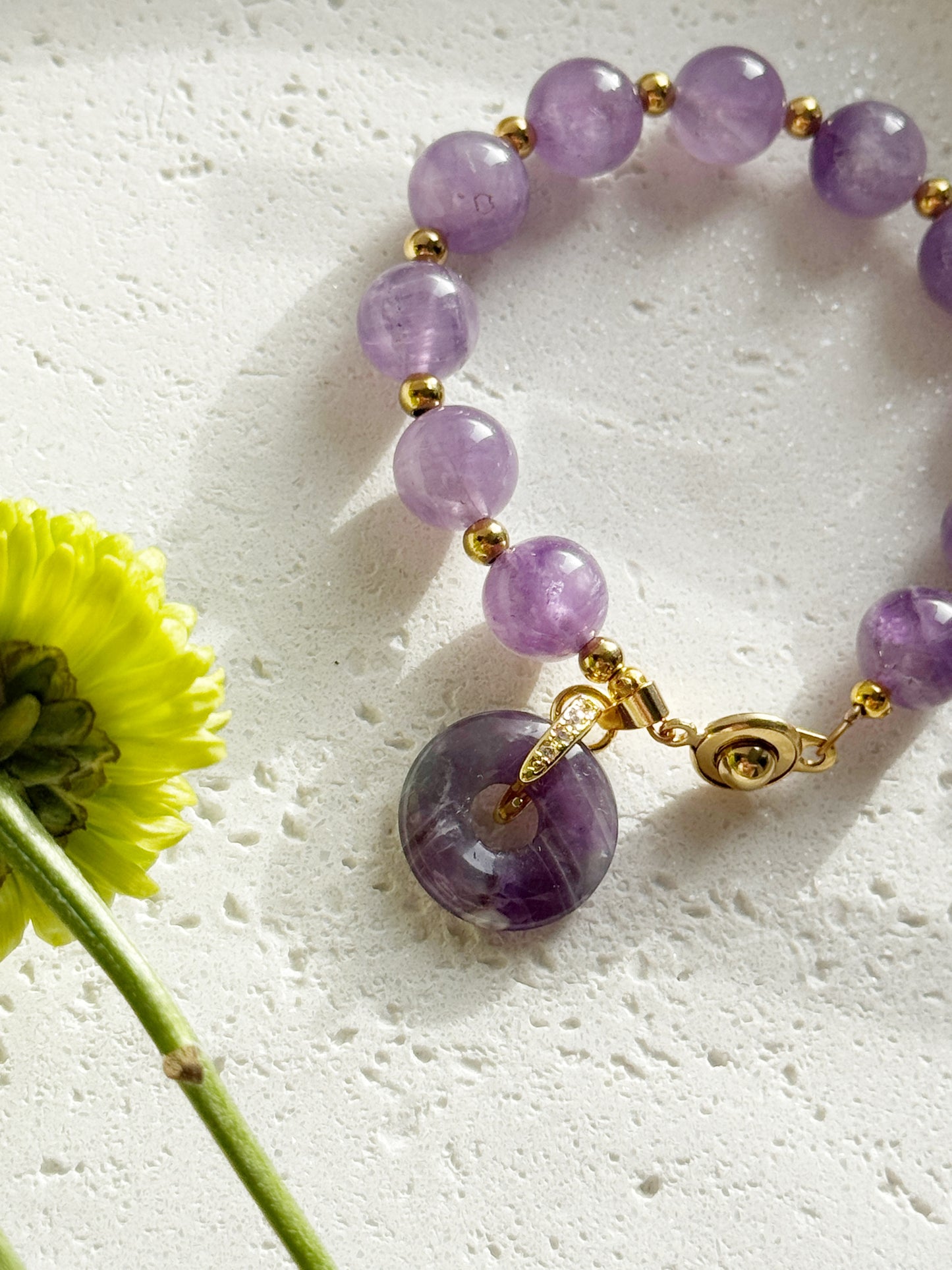 Amethyst Donut Bracelet