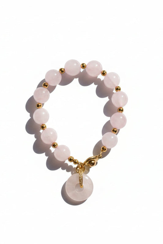 Pink Quartz Donut Bracelet