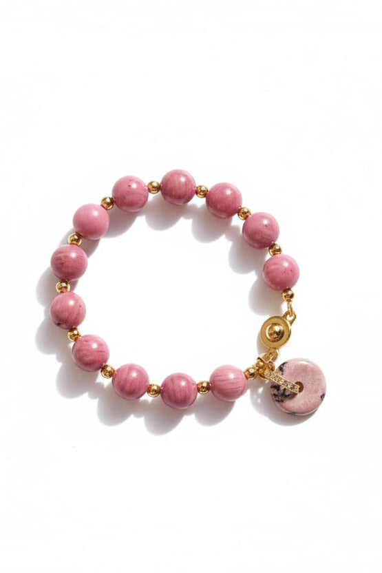 Rhodonite Donut Bracelet