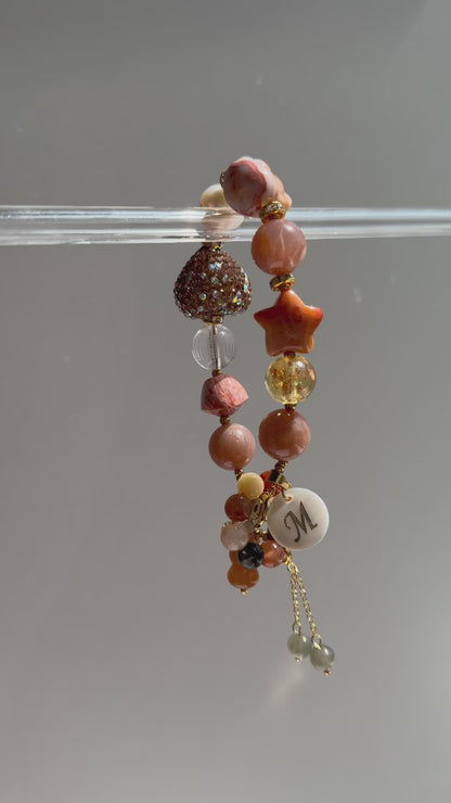 Celestial Bear Moonstone Charm Gemstone Bracelet