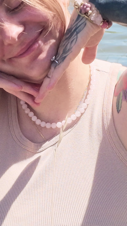 Summer Blush Quartz Necklace